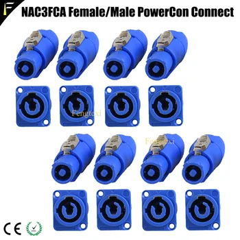 8 Rinkinių NC3FCA Mėlyna NC3FCB Mėlyna/Pilka Male&Female PowerCon Easy Lock Jungtis Refitting Maitinimo Kabelis 3x2.5mm Aikštės