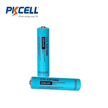 8PCS PKCELL 10440 baterija 3.7 v 350MAH ličio baterijos AAA rechargeble baterijos li-ion baterijos mygtuką į viršų