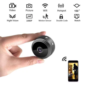 A9 Wifi Mini IP vaizdo Kamera Espia Oculta Naktinio Matymo Mikro Vaizdo Kamera Balso įrašymas Home Security HD Wireless Mažas Cam