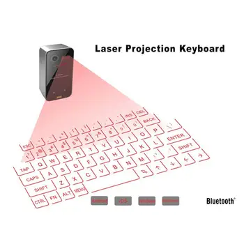 Aukščiausios ilgaamžiškumą, 3.7 V Nešiojamos Belaidžio ryšio Virtuali Lazerinė Klaviatūra Mini Projekcine Klaviatūra, skirta 