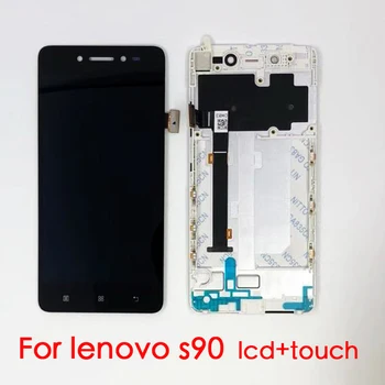 Aukščiausios Kokybės Lenovo S90 LCD Ekranas Jutiklinis Ekranas skaitmeninis keitiklis komplektuojami Su Rėmo S90-T S90-U S90-A Originalios atsarginės Dalys
