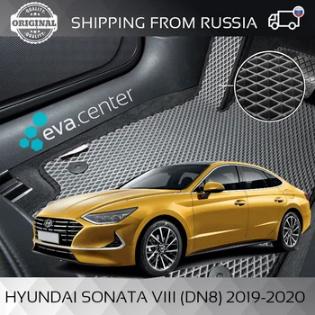 Automobilių Kilimėliai EVA dėl Hyundai Sonata VIII (DN8) 2019-2020 komplektas 4x kilimėliai ir megztinis tunelis/Eva automobilių kilimėliai