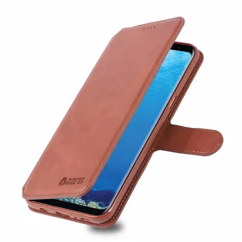 AZNS Derliaus natūralios Odos Flip Case For Samsung Galaxy S10 S20 S8 S9 Plus Pastaba 20 10 9 8 Prabanga Kortelės Lizdas Piniginės Telefono Dangtelį