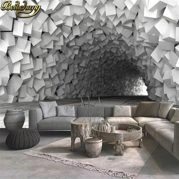 Beibehang užsakymą papel de parede 3D Cemento urvas tunelio Freskos Foto Tapetai, Freskos Abstraktusis Menas, Sienų Popieriaus Miegamojo Sienų Dekoras