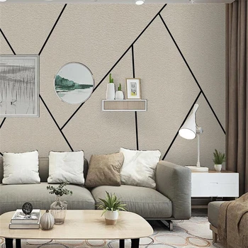 Beibehang Užsakymą tapetai 3d freskos Šiaurės minimalistinio asmenybės abstrakčios geometrinės linijos, aikštės TV wall dokumentai namų dekoro freskos