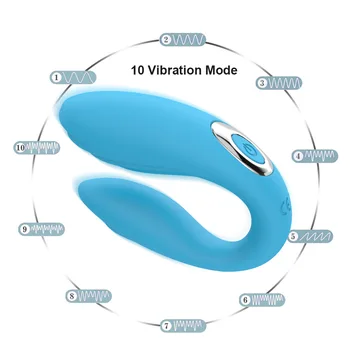 Belaidžio U Tipo Nešiojami Dukart galvos Vibratorius USB Įkrovimo Dildo G Spot Klitorį Stimuliuoja Massager Sekso Žaislai Moteris