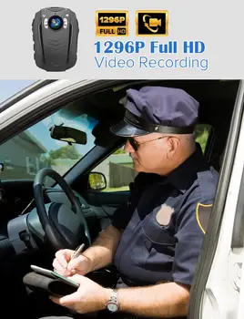 BOBLOV PD70 WiFi Bodycam 64G 1296P Nešiojami Kūno Kameros, Naktinio Matymo Kamera, lengvas ir Mažas Kūno kamera 170 Laipsnių Teisės Vykdyti