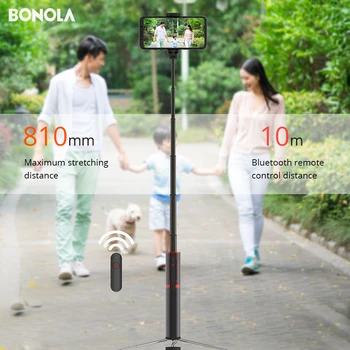 Bonola Portable Bluetooth Selfie Stick Išmaniųjų Telefonų Mini Selfie Stick Trikojo Paslėptas Bluetooth Nuotolinio Valdymo Mobilaus Telefono