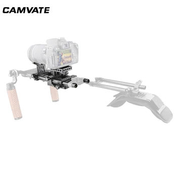 CAMVATE DSLR Fotoaparatas Peties Paramos Rinkinys Su Pagrindo Mount & Objektyvas Bendradarbiavimą & Trikojo Tvirtinimo Plokštelė Narve/ Trikojis/ Stabilizatorius