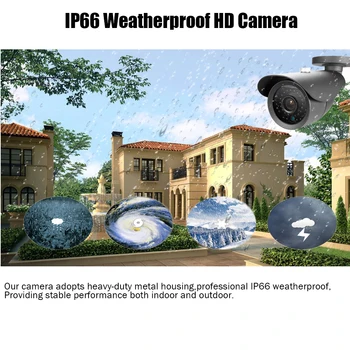 CCTV Saugumo Sistemos H. 265+DVR Hybird IP Kameros 8CH HD 5MP HAINAUT Rinkinys, Neperpučiamas Naktinio Matymo 36 Vnt IR LED šviesos Priežiūra