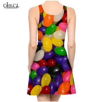 CLOOCL Naujas Mados Spalvinga Saldainius Ponios Vasaros Tendencija Šalies Merginos 3D Spausdinimo Modelio Suknelė Seksualus