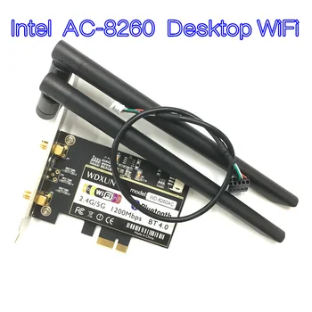 Darbalaukio Intel8260 dviejų dažnių Belaidžio AC 8260NGW 867Mbps 2.4 GHz/5 ghz) PCi-E 1x Wi-fi
