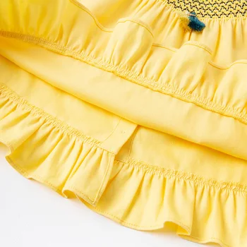 DB16697 dave bella pavasario kūdikių mergaičių mielas spausdinti puoštas drabužių rinkiniai vaikams mados ilgomis rankovėmis komplektai vaikams 2 vnt kostiumas