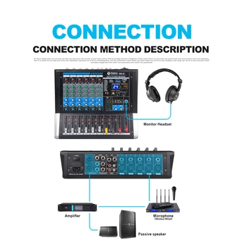 Debra Audio DX-6 6-Channel Audio Mixer dj controller Garso plokštė su 24 DSP Poveikį, USB, 
