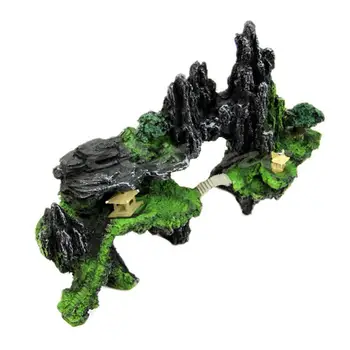Derva Dirbtinio Žuvų Bakas Senovės Pilis, Apdailos Akvariumas Rock Cave Pastato Vandens Kraštovaizdžio Ornamentu