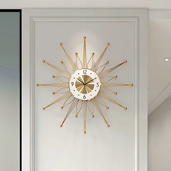 Didelis, Prabangus Sieninis Laikrodis Modernus Dizainas Šiaurės Silent Minimalistinio Sieninis Laikrodis Išjungti Kūrybos Kambarį Wandklok Namų Dekoro WB50WC