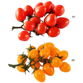 Dirbtinis Vyšniniai Pomidorai Modeliavimas Vaisių Fotografijos Rekvizitai Namų Puošybai vitrinos Modelis Eilutę Vynuoginių Pomidorų Rekvizitai