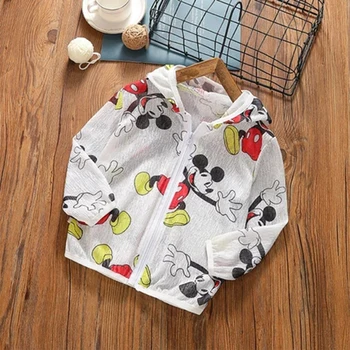 Disney Peliukas, mergaitė, berniukas Vaikų apsaugos nuo saulės, vasaros drabužių kūdikių odos drabužiai berniukams megztinis švarkas vasaros outertwear