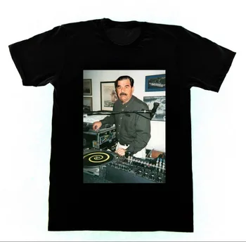 Dj Saddamo Husseino Marškinėliai Technics 1200 Irako Namas Edm Hip-Hop 2019 Naujas Prekės ženklo Drabužių Užsakymą Specialios Spausdinimo Vyrų Nuotraukų T Shirts