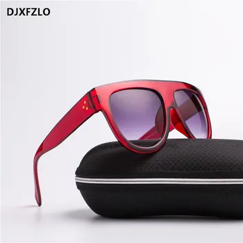 DJXFZLO 2020 Gafas Mados Akiniai nuo saulės Moterims Prekės ženklo Dizaineris Prabangių Senovinių Saulės akiniai Didelis viso Kadro Akiniai Moterų UV400 Akiniai