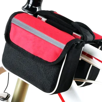 Dviračio krepšys kalnų dviračių priekinis krepšys viršutinis vamzdis, maišelis balno pagalvių crossbeam maišelį mobiliojo telefono priekyje krepšys, dviračių reikmenys, įranga