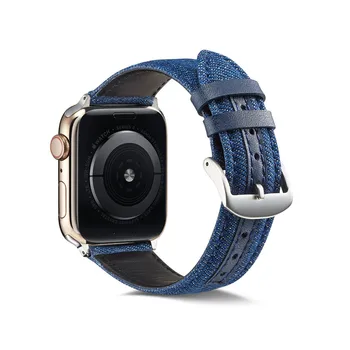 Džinsinio audinio Diržu, Apple Watch 6 SE 3 Juostos, Prabangių Vyrų Apyrankė 