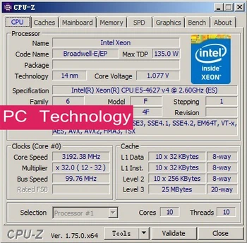 E5-4627V4 Originalus Intel Xeon 