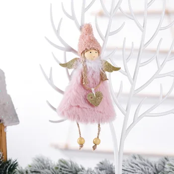 Elf ant Lentynos Plunksnų Angelas Audinys Santa Lėlės Kalėdų Nykštukai Elf Lėlės Linksmų Kalėdų Dekoro Namų Papuošalas Gimdymo Navidad