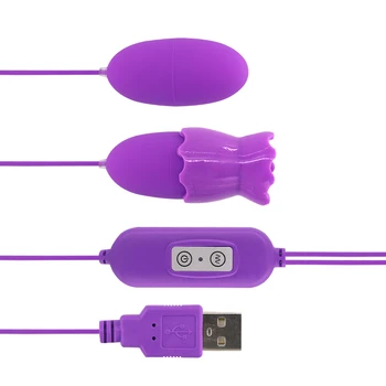 EXVOID Dual Kiaušinių Vibratoriai Liežuvio Vibratorius G-spot Massager Sekso Žaislai Moterims, 20 Režimas Suaugusiųjų Produkto USB Power Liežuvio, Burnos Lyžis