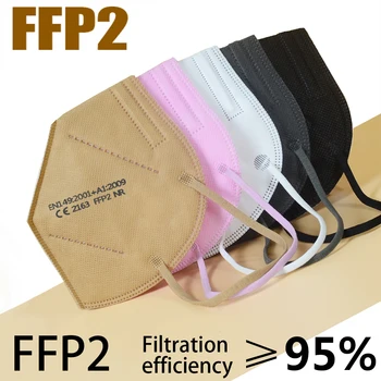 FFP2 Mascarillas CE ffp2 patvirtinta higienos Kaukė 5 Sluoksnių Kaukes KN95 Filtras Respiratorius Apsaugine Kauke Suaugusiųjų maskers gezicht