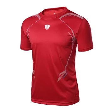 Futbolo Megztiniai LINGSAI Prekės ženklo vyrai Dizaineris 3D spausdinimo Marškinėlius sporto Quick Dry Slim Fit Kvėpuojantis marškinėliai Topai & Tees sportinę aprangą