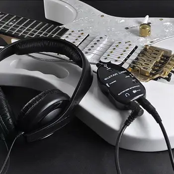 Gitara USB Garso Grotuvas, Garso plokštė, Efektorius Sąsaja Nuorodą Garso Kabelis Muzikos Įrašymo Adapteris palaiko 