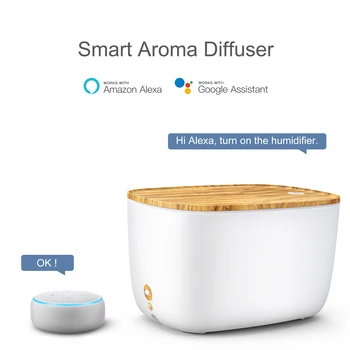 GX·Difuzorius WiFi Smart eterinis Aliejus Difuzoriaus 2L Alexa Aromaterapija Drėkintuvas Voice 