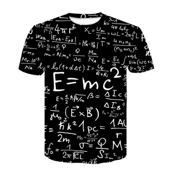 Harajuku Fizikos Formulės Matematikos marškinėliai 3D Spausdinimo vyriški marškinėliai 3D atspausdintas Prarasti Prekės Streetwear juokinga t marškinėliai vyrams drabužius 2020 m.