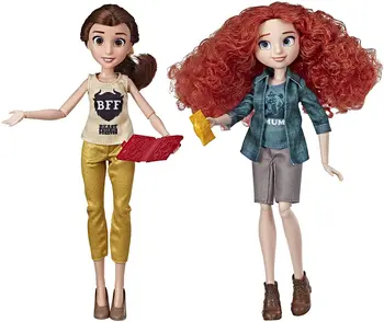 Hasbro Disney Princess Ralph Pertraukos Interneto Filmas Lėlės, Belle ir Merida Lėlės su Patogūs Drabužiai ir Aksesuarai, Žaislai