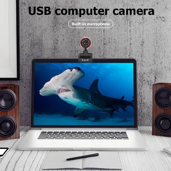 HD Kameros su integruotu Mikrofonu USB Kompiuterio Web Kamera, Kompiuteris PC Nešiojamas 