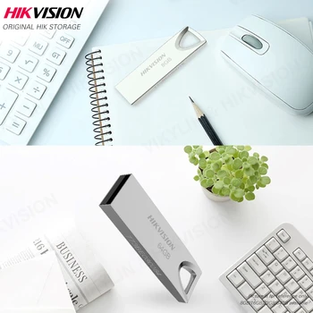 Hikvision HikStorage USB Flash Drive 8GB 16GB 32GB 64GB 128GB Mini Pen Ratai USB2.0 USB3.0 Pendrive Memory Stick Saugojimo #M200