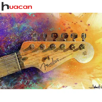 Huacan Diamond Tapybos Gitara Visiškai Išdėstymas Diamond Mozaikos Kraštovaizdžio Kryželiu Diamond Siuvinėjimo Visą Aikštę