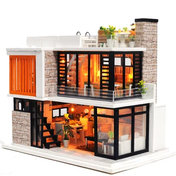 IiE Sukurti Lėlių namelio Baldai Kinų Stiliaus Mediniai Miniatiūriniai Lėlių Namai 