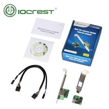 IOCREST Mini PCI-Express Gigabit Ethernet RJ45 Port Adapter 10/100/1000 Base-T Tinklo LAN Controller