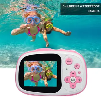 IP68 Vandeniui Vaikų Imtis Foto Kamera Full HD 1080P Nešiojamas Skaitmeninis Vaizdo Kamera, 2 Colių LCD Ekranas Vaikams, Vaikas, Tyrimą