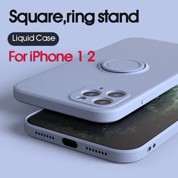 Iphone 12 Pro Max 12Pro 12ProMax Atveju Magnetinis Skystis Silikono Aikštėje Žiedas Dangtelis, skirtas 