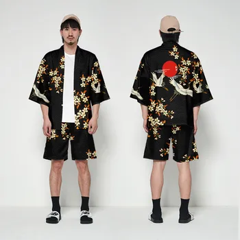 Japonų Kimono Haori Yukata 3D Spausdinimo Cosplay Moterų/Vyrų Mados Vasarą-Atsitiktinis, Atvėsti Trumpas Rankovės Streetwear