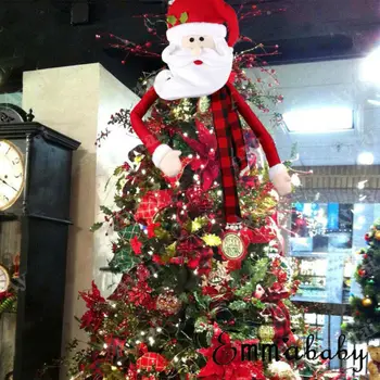 Kalėdų Didelio Sniego Senį, Kalėdų Eglutė Namų Lauko Su Skara Skrybėlę Kabinti Naujųjų Metų Vakarienė Šalies Namų Kalėdų Dekoracijos