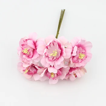 Karšto pardavimo 5cm Dirbtinio šilko slyvų gėlių Puokštė, skirta 