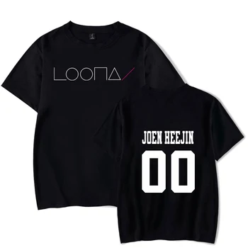 Karšto Pardavimo LOONA T-shirt Moterims, Kawaii Kpop LOONA Valstybių Pavadinimas spausdinamas Trumpas Rankovės Vasaros marškinėlius Viršūnes Plius Dydis XXS iki 4XL