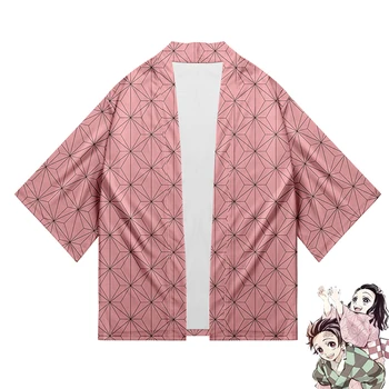 Kimonos Japonijos Moteris Kimono Anime Demon Slayer Pats Kimono Cosplay Cardigan Pora Kimono Yukata Vasarą, Rudenį Orientuotis Kimonos