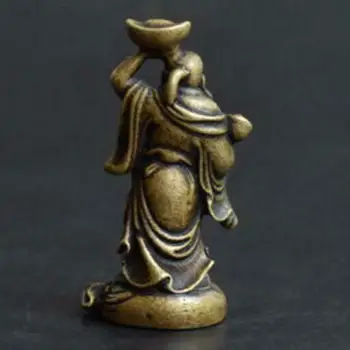 Kinijos Archaize Gryno Žalvario Maitrėjos Mažas Statula Pakabukas