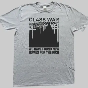 Klasės Karo Anarcho Punk Anti Kapitalizmas Demonstravimo Protesto Marškinėliai Pilki S 3Xl