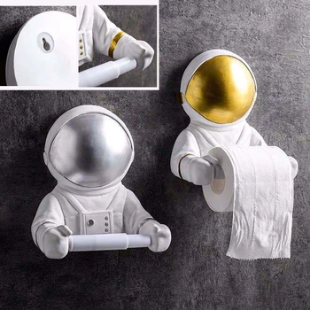 Kosmoso Astronautas popierinio Rankšluosčio Rulono Laikiklio ir Balionėlis Vamzdis Tualetas Stovo Tualeto Sienos Kabo Audinių Šiaurės Ornamentu